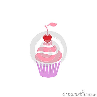 Cupcake. Sweet dessert Vector Illustration
